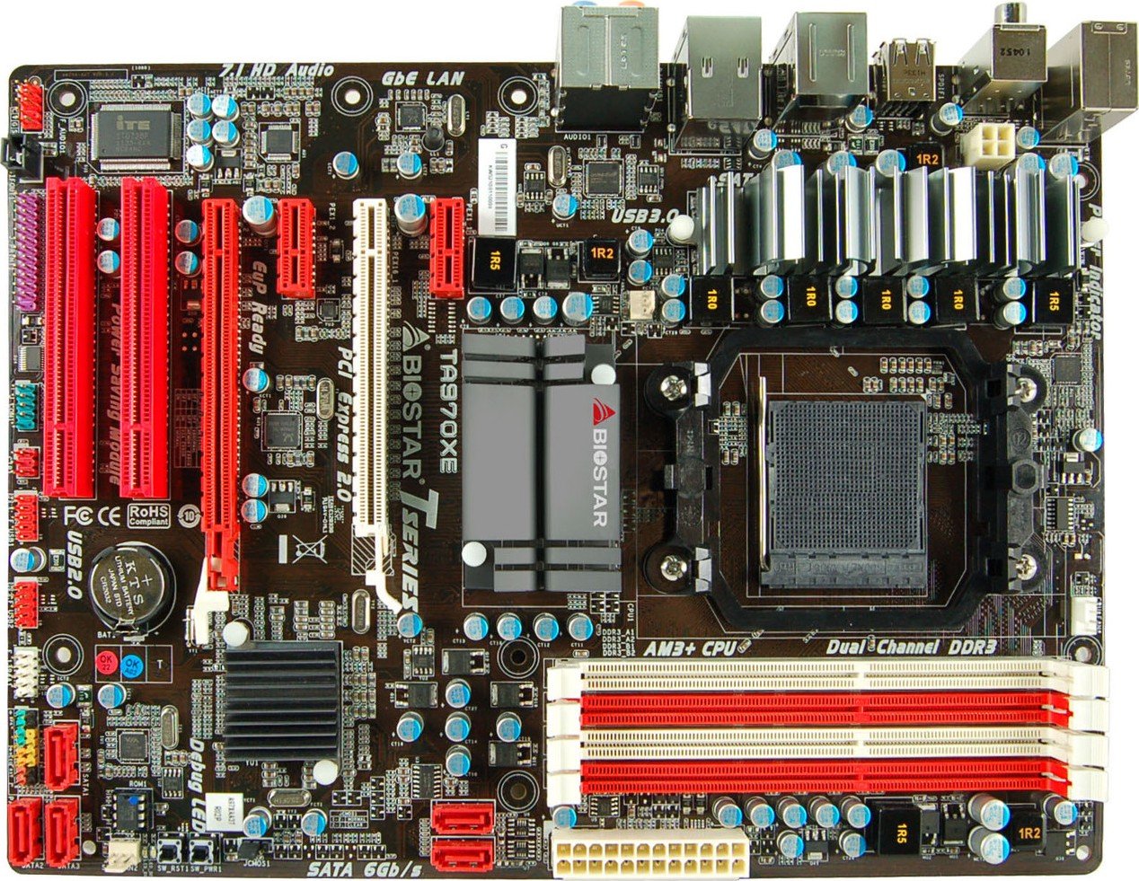 Материнская плата s-AM3 AMD 970 Biostar TA970XE ATX купить | Elmir ...