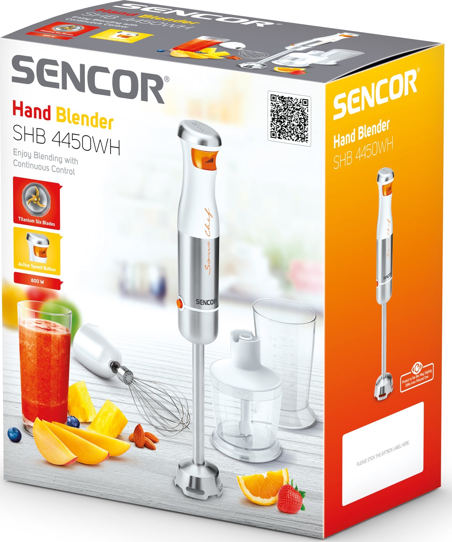 Блендер Sencor SHB4450WH купить | ELMIR - цена, отзывы, характеристики
