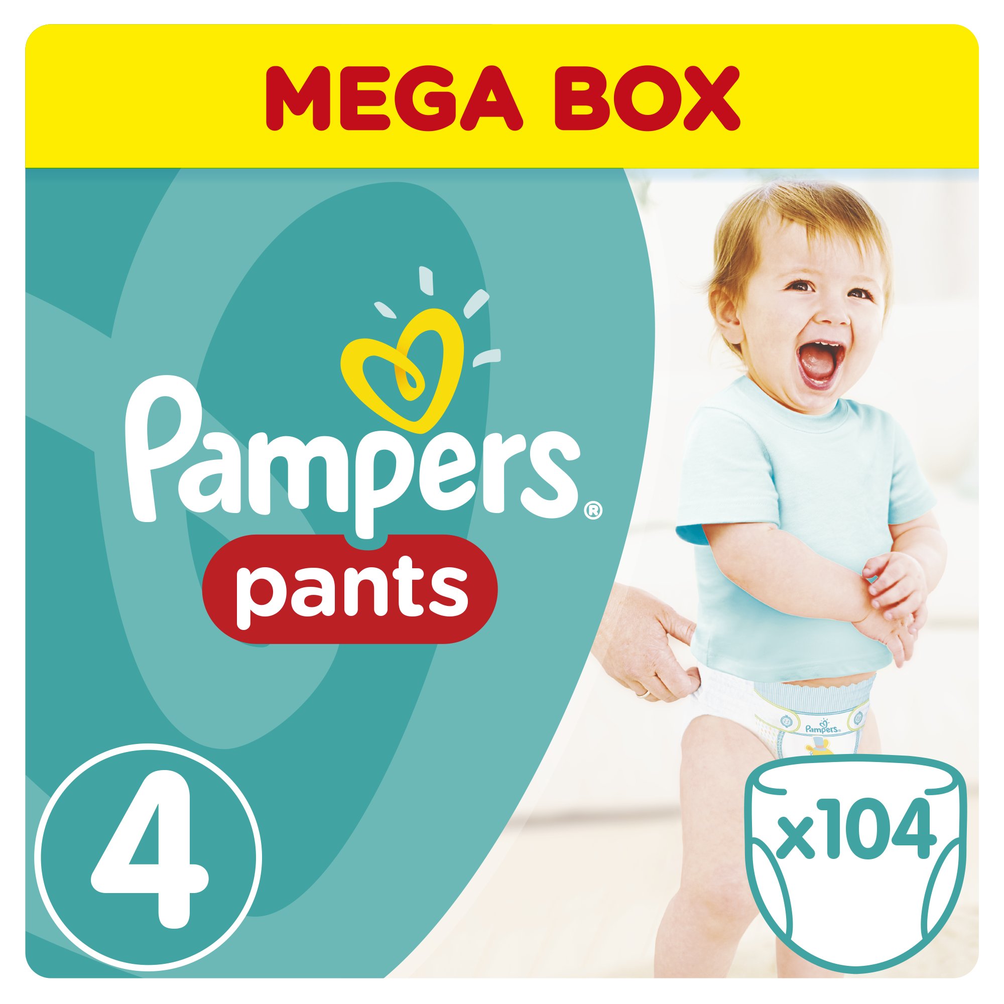 Подгузники-трусики Pampers Pants Maxi 4 104 шт. купить | ELMIR - цена ...