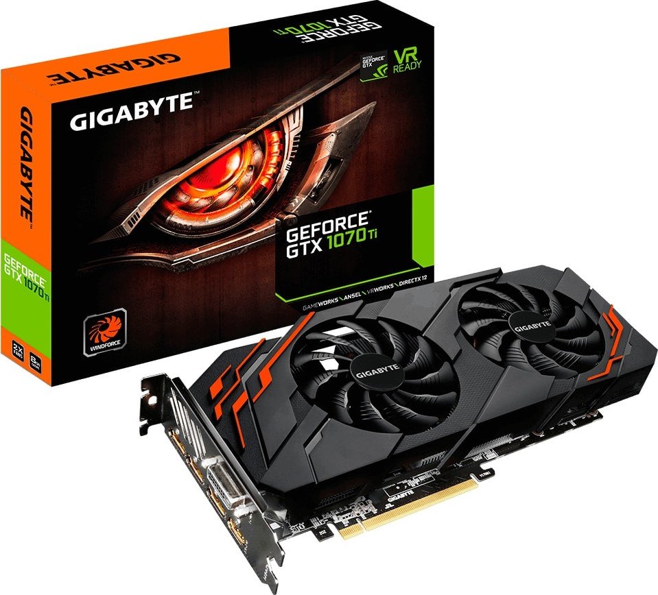 Видеокарта GigaByte PCI-E GeForce GTX1070 Ti 8GB DDR5 (GV-N107TWF2