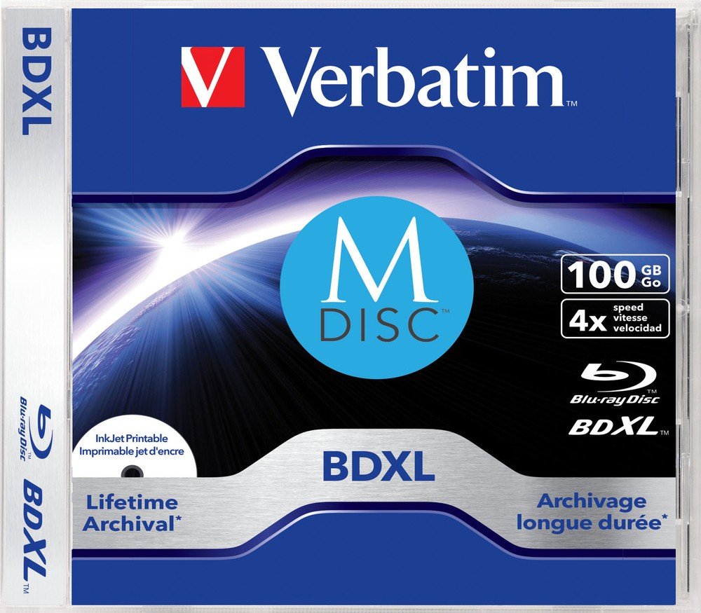BD-R XL Verbatim 100Gb 4x Printable M-Disc (Jewel Box 1pcs) (43833 ...