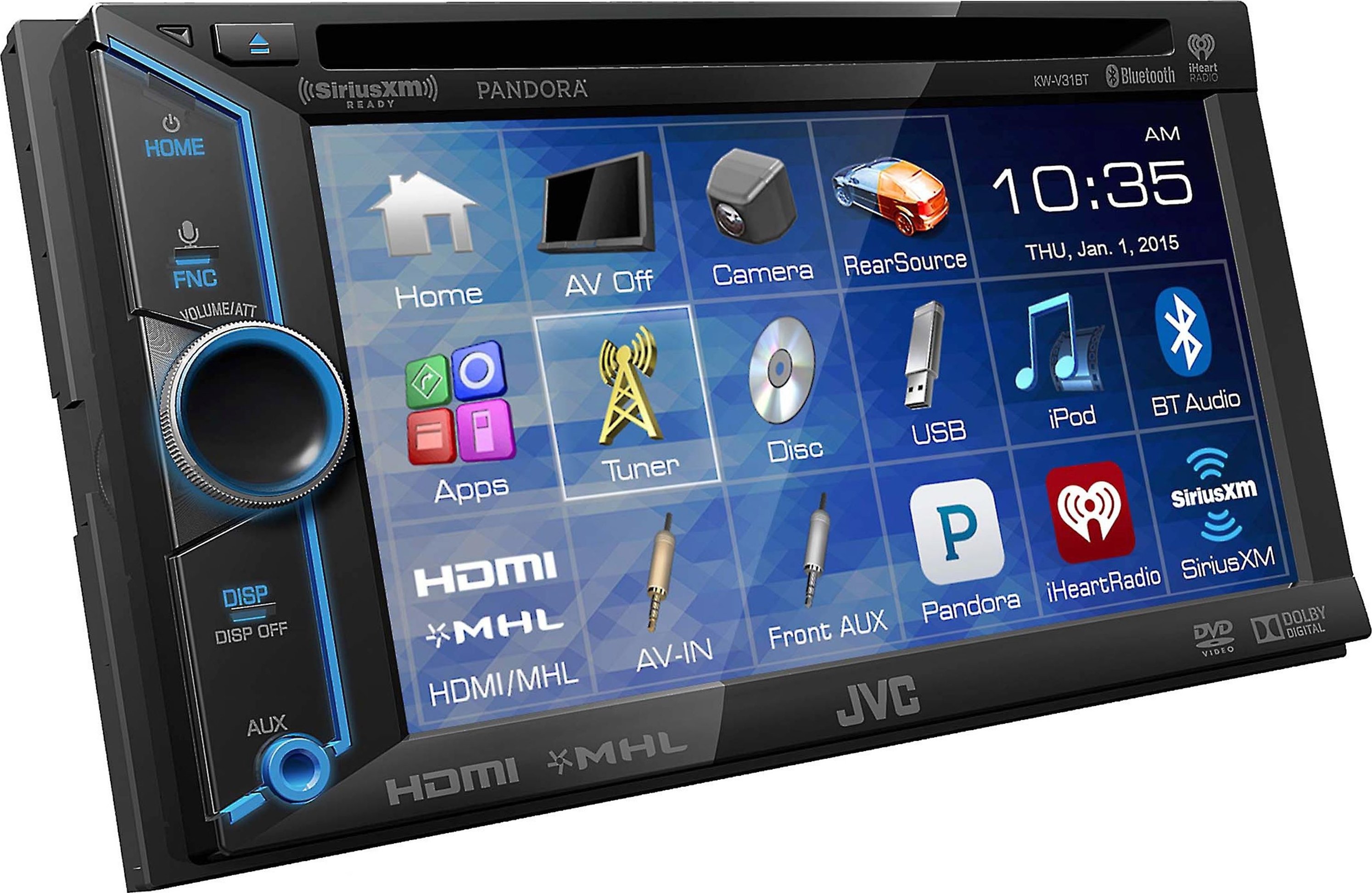 Автомагнитола JVC KW-V31BT купить | ELMIR - цена, отзывы, характеристики