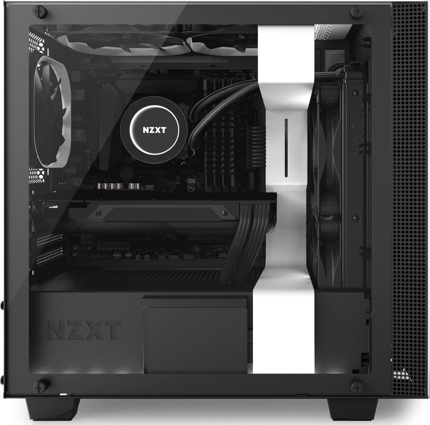 NZXT H400i CA-H400W-WB [マットホワイト/ブラック] NZXTの機械学習FAN搭載PCケース「NEW H シリーズ」にMini-ITXや