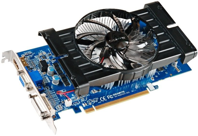 Видеокарта GigaByte PCI-E Radeon HD6670 2GB DDR3 (GV-R667D3-2GI