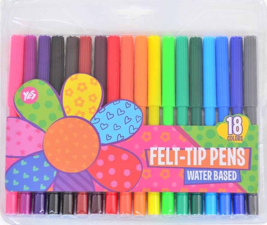 Фломастеры YES Happy colors 18 цветов (650313) купить | ELMIR - цена ...