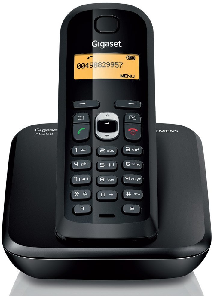 Радиотелефон DECT Gigaset AS200 Black купить | ELMIR - цена, отзывы ...