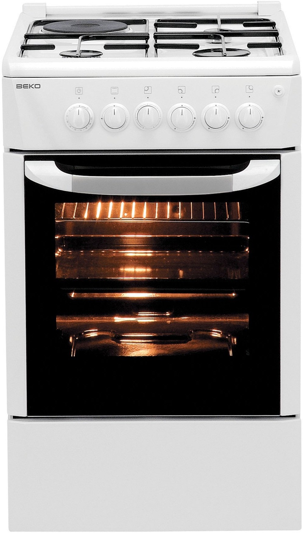 Плита Beko CSE53020GW купить | ELMIR - цена, отзывы, характеристики