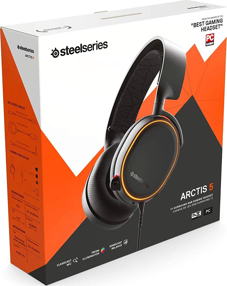 Наушники SteelSeries Arctis 5 Black 2019 Edition (61504) купить | ELMIR ...