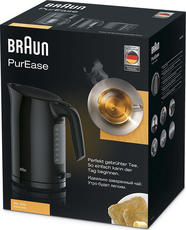 Чайник Braun WK 3110 BK купить | ELMIR - цена, отзывы, характеристики