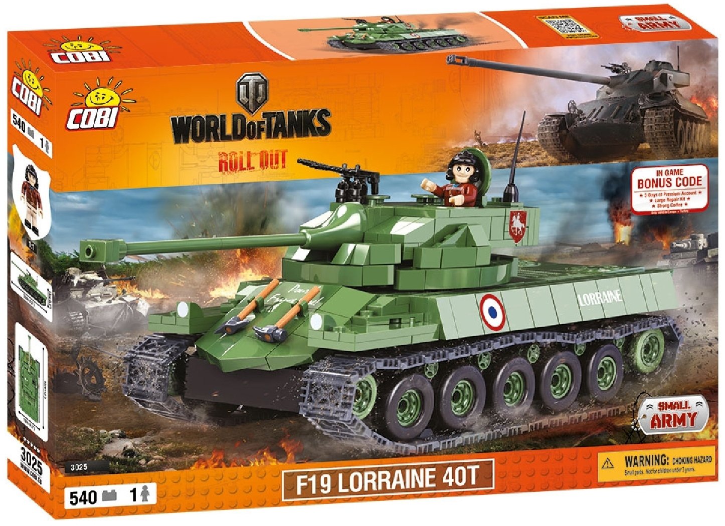 Конструктор Cobi World of Tanks, Танк F19 Лоррейн 40T (COBI-3025 ...
