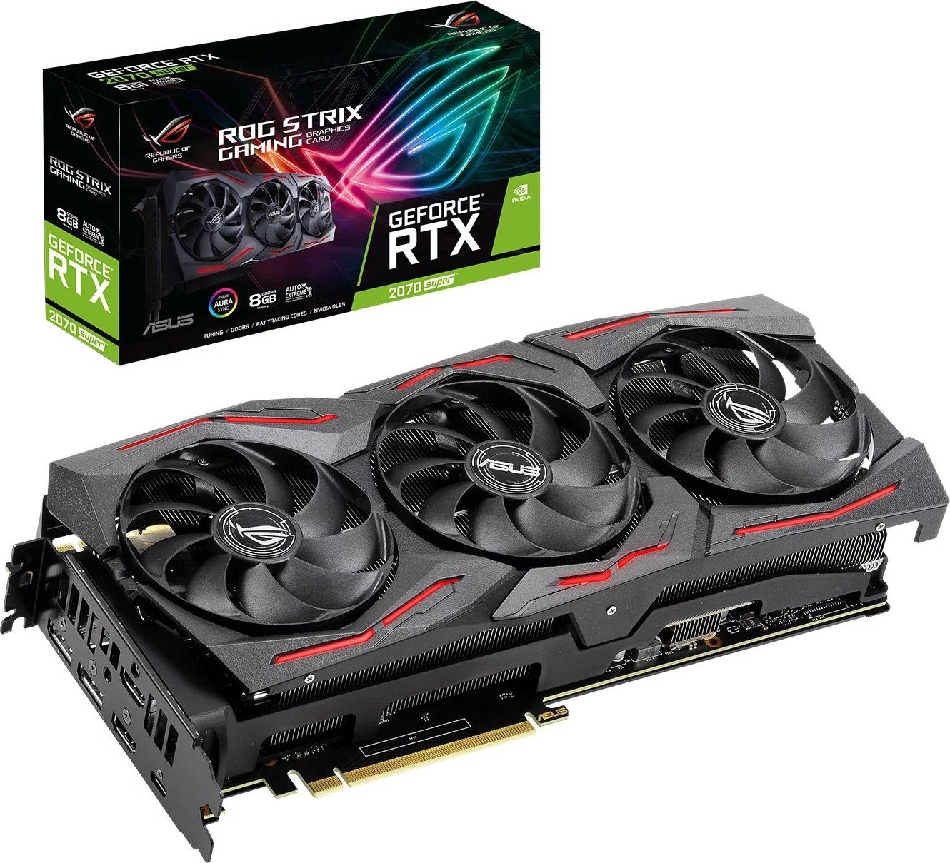 Видеокарта PCI-E GeForce RTX2070 Super 8GB DDR6 Asus (ROG-STRIX ...