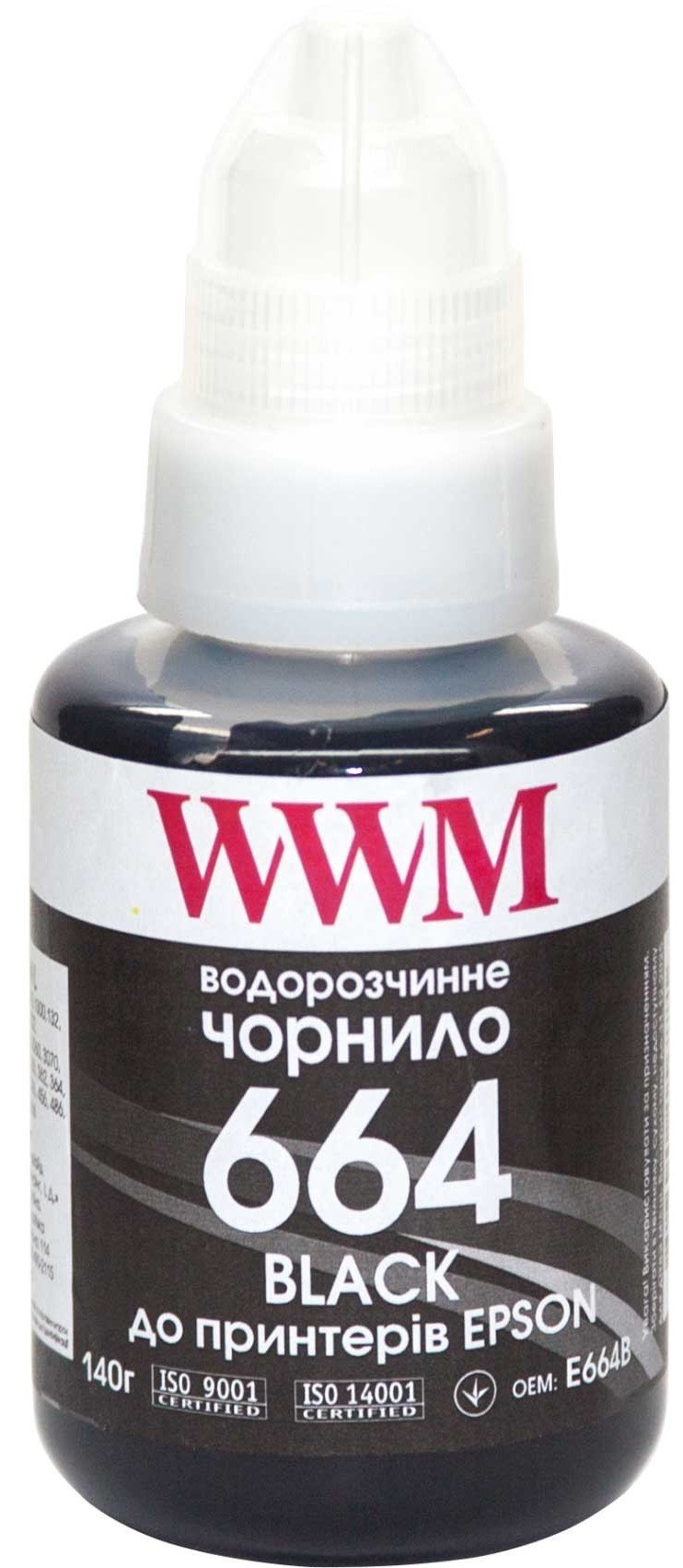 Чернила WWM Epson L110/L210/L300 Black 140 г (E664B) купить | ELMIR ...