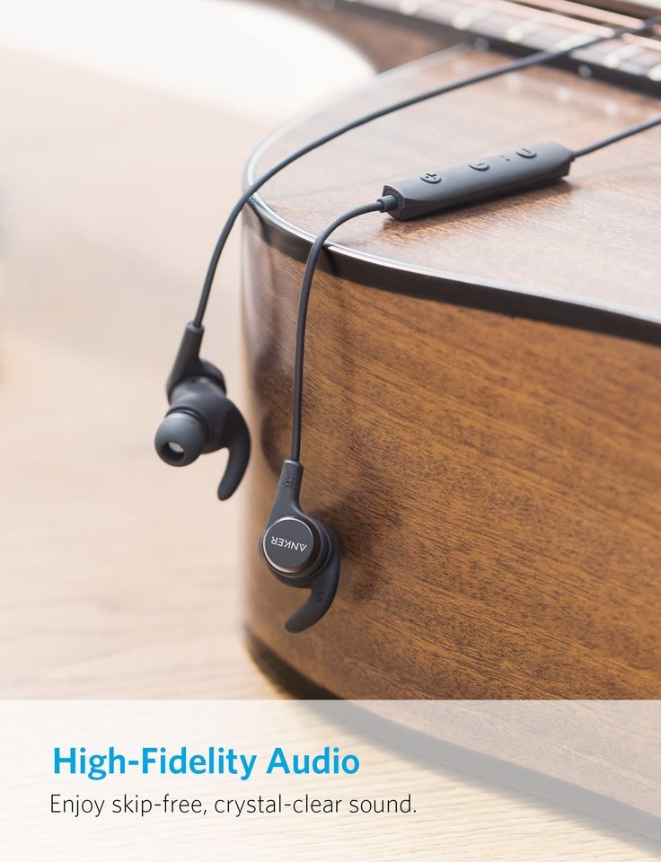 Наушники Anker SoundBuds Flow Black (A3234Z11) купить ELMIR