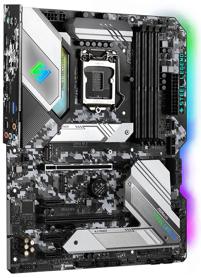 Материнская плата ASRock Z490 Steel Legend s-1200 Z490 купить | Elmir ...