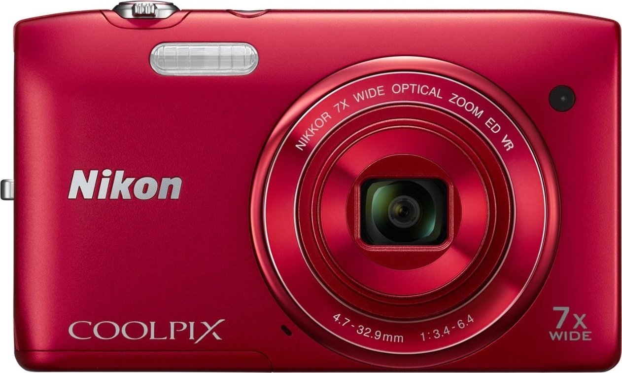 Цифровая фотокамера Nikon Coolpix S3400 Red купить | ELMIR - цена