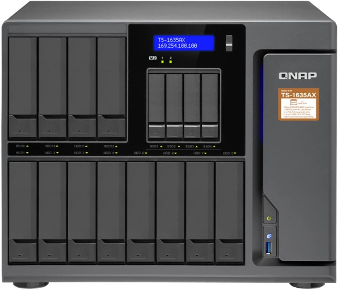 Сетевое хранилище NAS QNAP TS-1635AX-4G купить | ELMIR - цена, отзывы ...