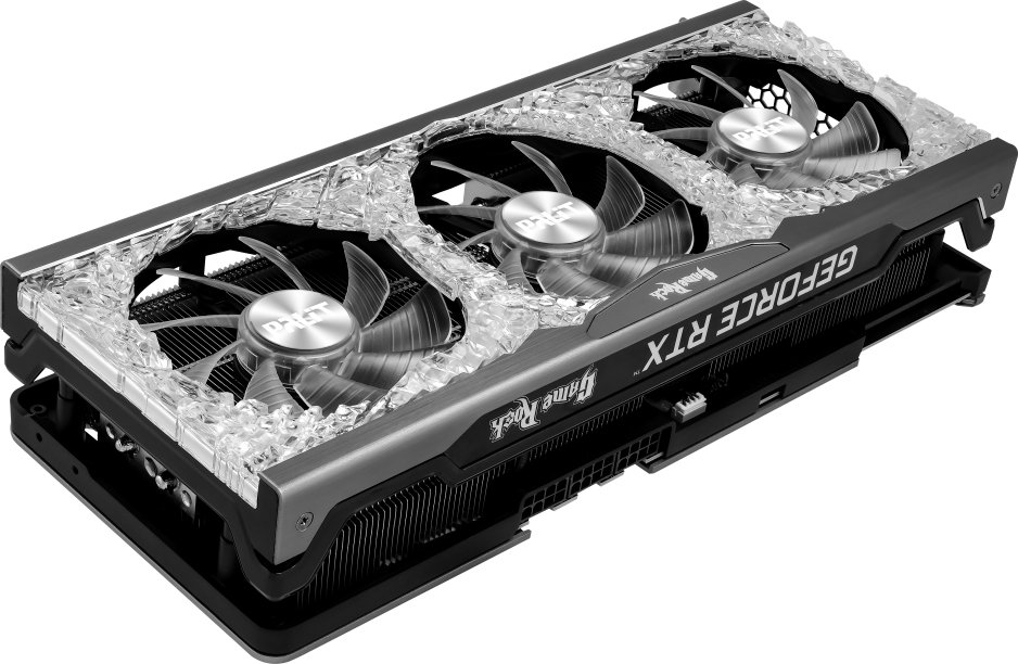 Видеокарта Palit PCI-E GeForce RTX3080 10GB DDR6X GameRock OC ...