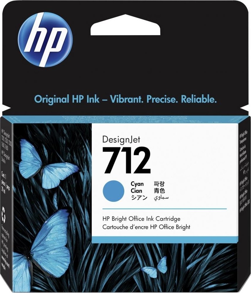 Картридж HP 712 Cyan (3ED67A) купити | ELMIR - ціна, відгуки