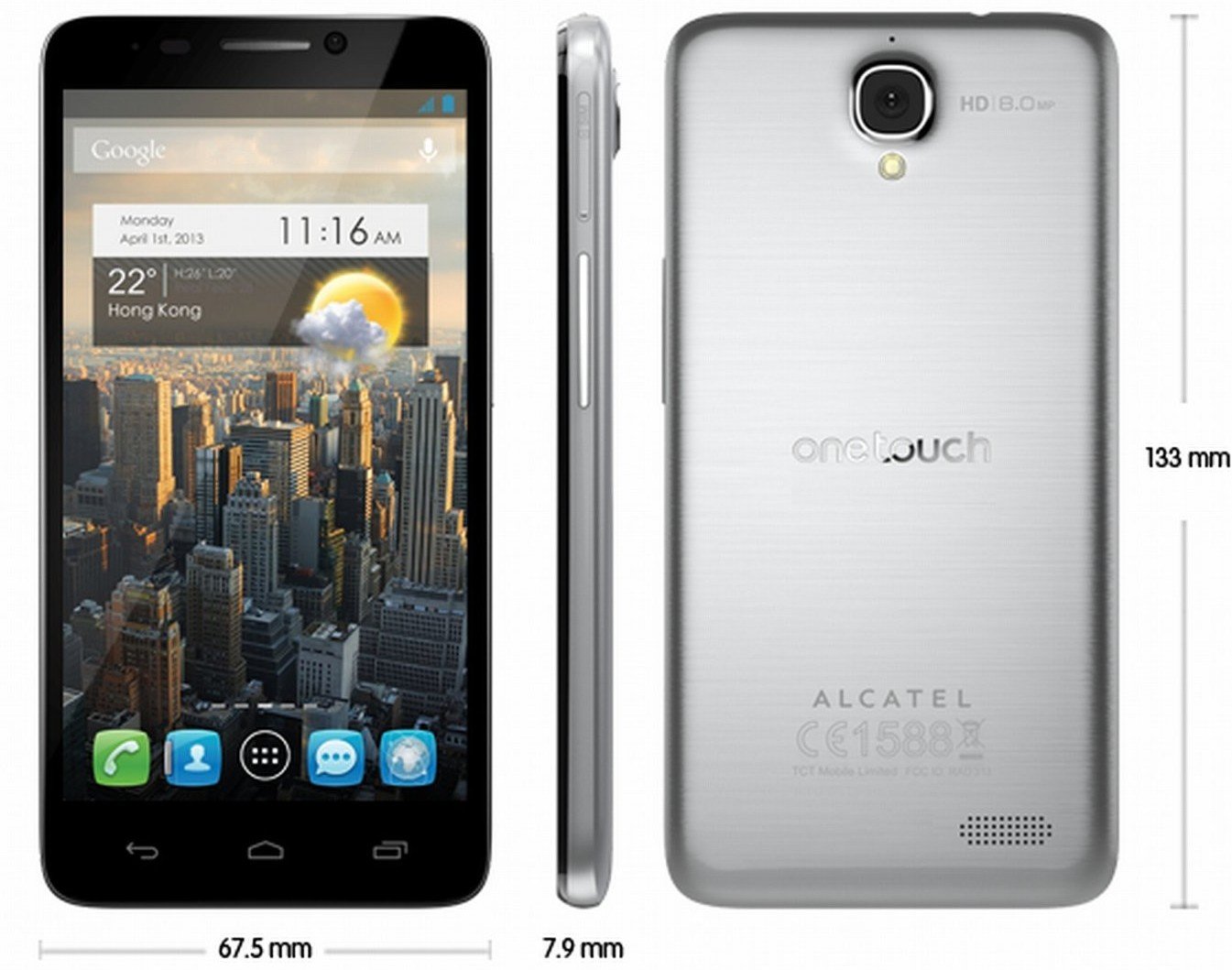 Мобильный телефон Alcatel One Touch 6030D Idol Silver купить | ELMIR ...