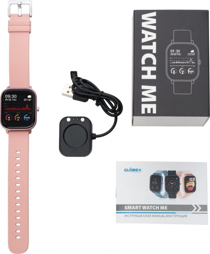 Смарт-часы Globex Smart watch Me Pink купить | ELMIR - цена, отзывы ...