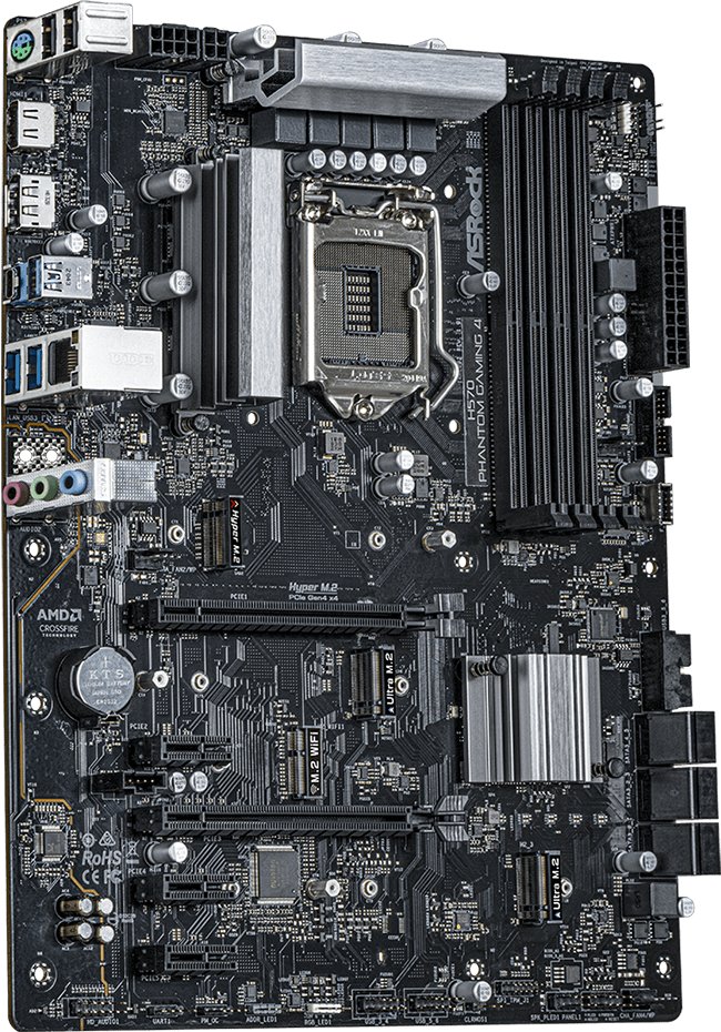 Материнская плата ASRock H570 Phantom Gaming 4 s-1200 H570 купить ...
