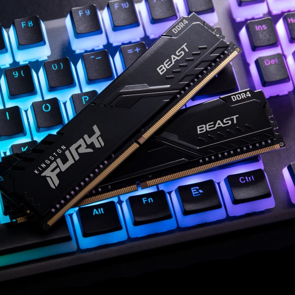 Модуль памяти Kingston Fury DDR4 64GB 2x32GB 3200MHz Beast Black