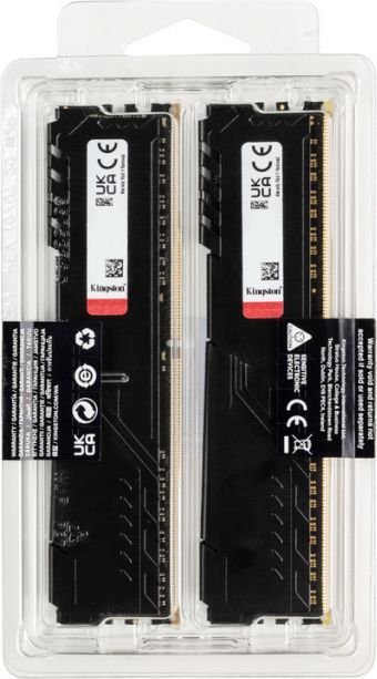 Модуль памяти Kingston Fury DDR4 16GB 2x8GB 2666MHz Beast Black