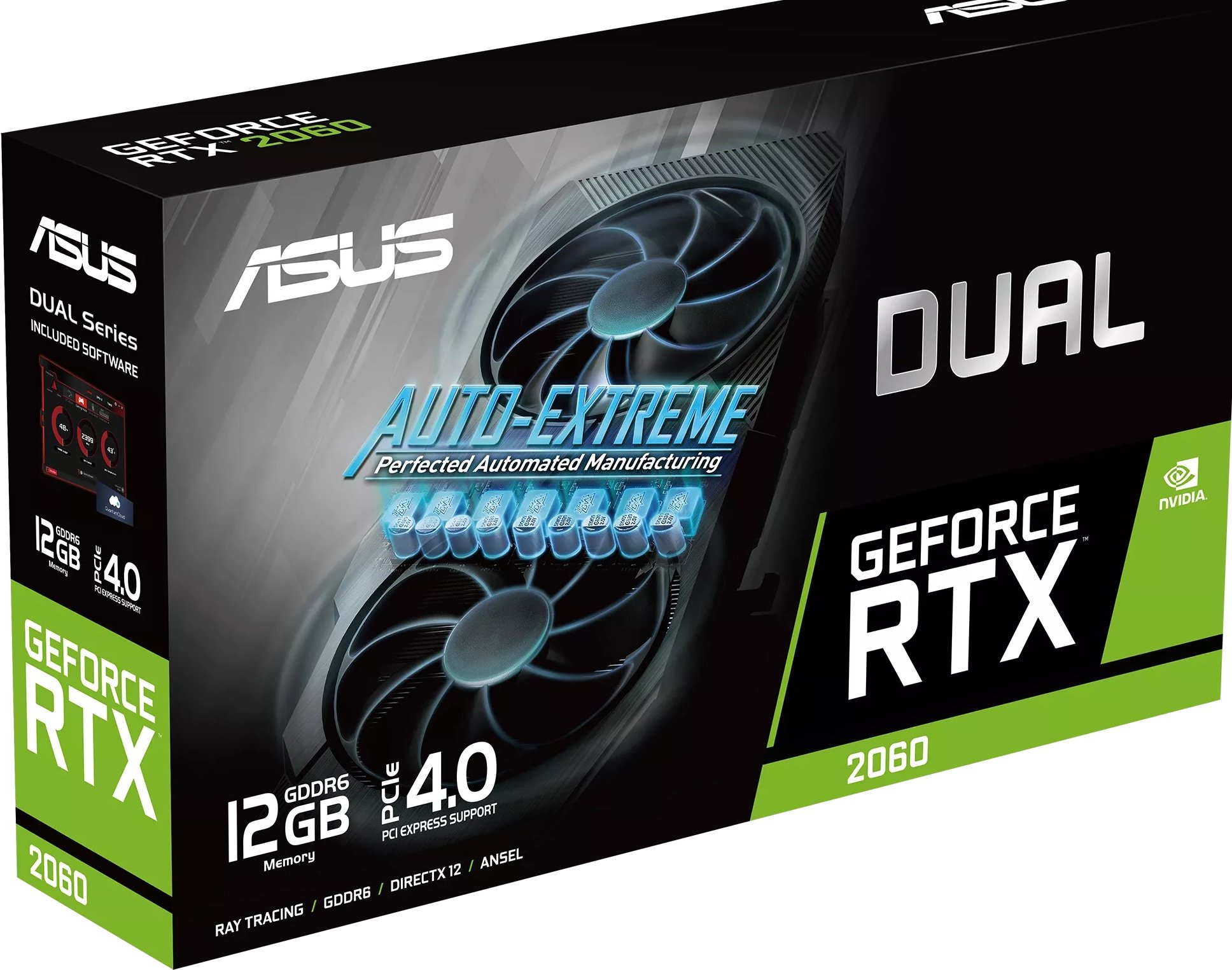 Видеокарта Asus PCI-E GeForce RTX2060 12GB DDR6 (DUAL-RTX2060-12G-EVO ...