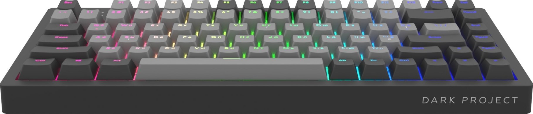 Клавиатура Dark Project KD83A Gateron Cap Teal RGB ENG/UA Black/Cloud ...