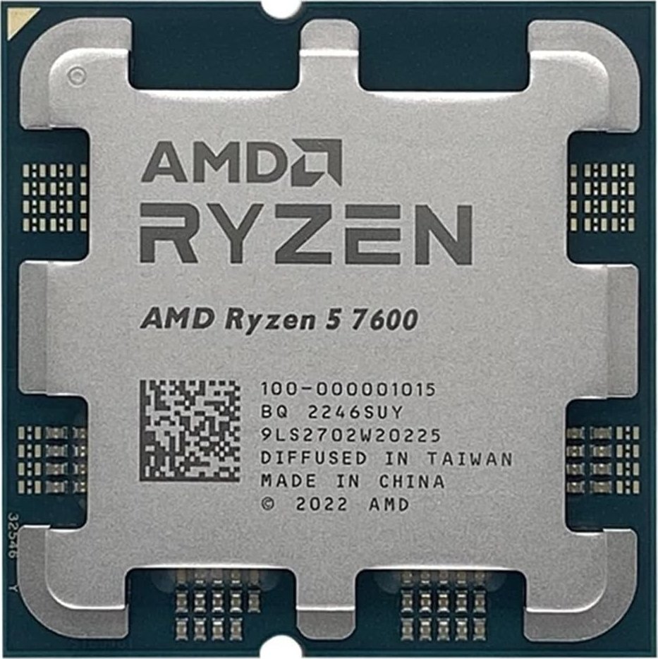 CPU AMD Ryzen 5 7600 CPU AM5 Процессор AMD Ryzen 5 7600 s-AM5 5.1GHz/32MB Tray (100