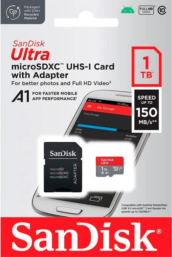 Карта памяти micro SDXC 1TB SanDisk Ultra UHS-I (SDSQUAC-1T00