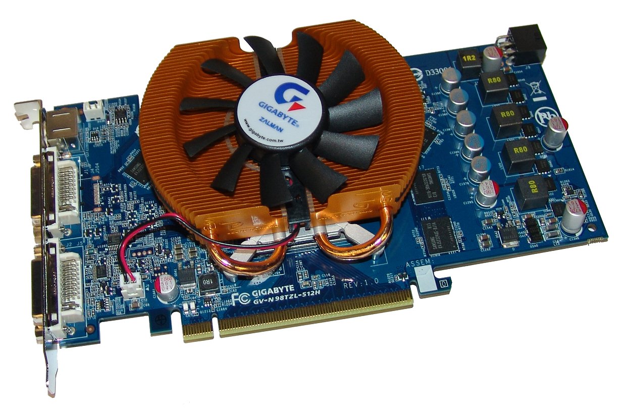 Видеокарта GigaByte PCI-E GeForce 9800GT 512MB DDR3 (Zalman) - купить в ...