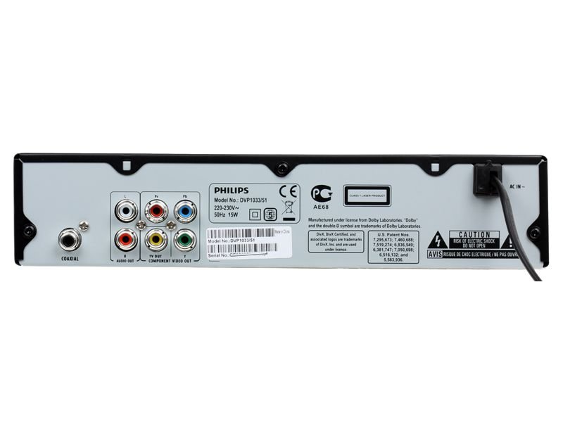 DVD-плеер Philips DVP1033/51 купить | ELMIR - цена, отзывы, характеристики