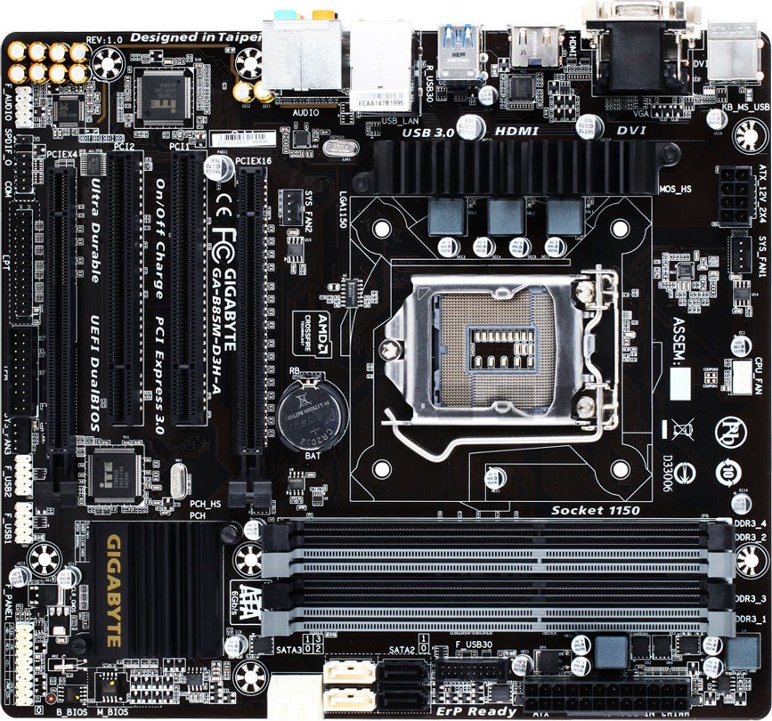 Материнская плата GigaByte GA-B85M-D3H-A s-1150 B85 купить | Elmir ...