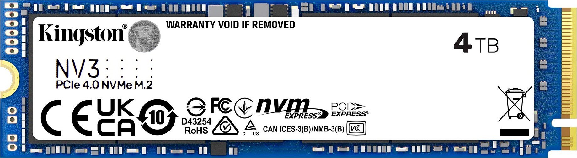 SSD-накопитель M.2 4TB Kingston NV3 (SNV3S/4000G) купить | ELMIR