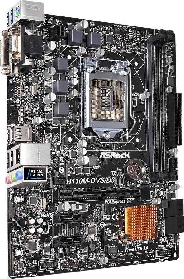 Материнская плата ASRock H110M-DVS/D3 s-1151 H110 купить | Elmir - цена ...