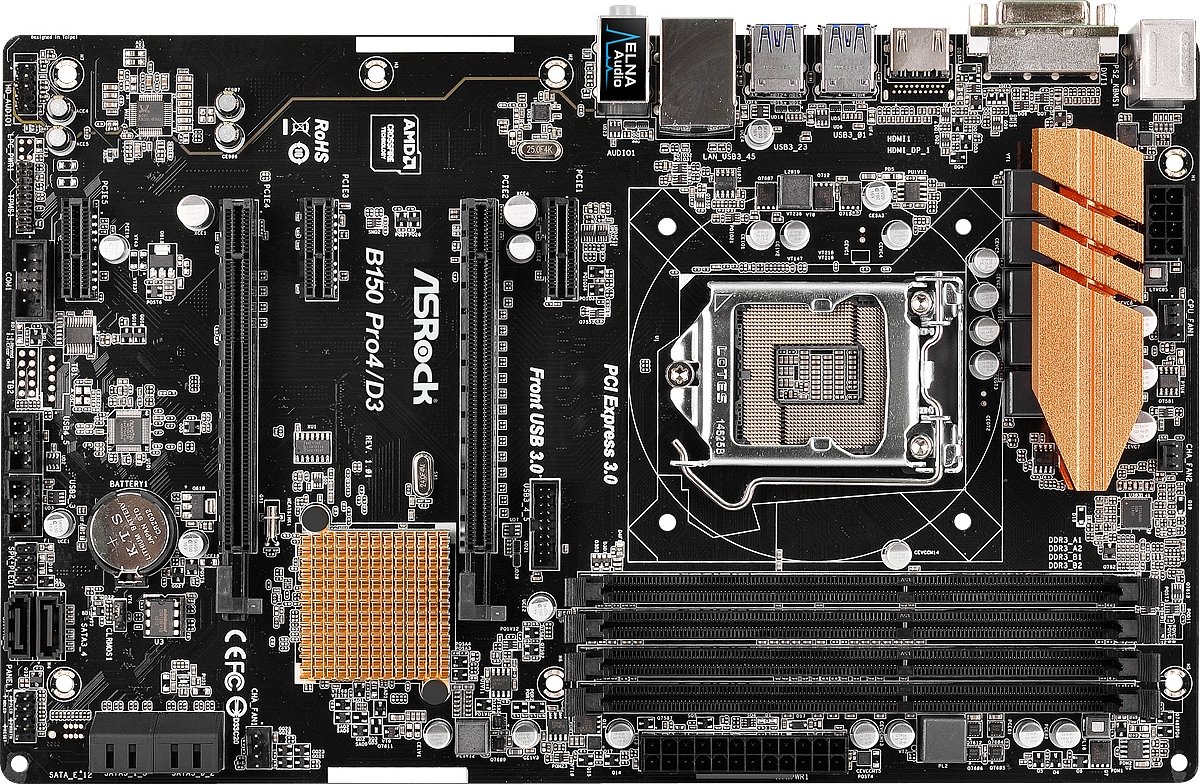 Материнская плата ASRock B150 Pro4/D3 s-1151 B150 купить | Elmir - цена ...