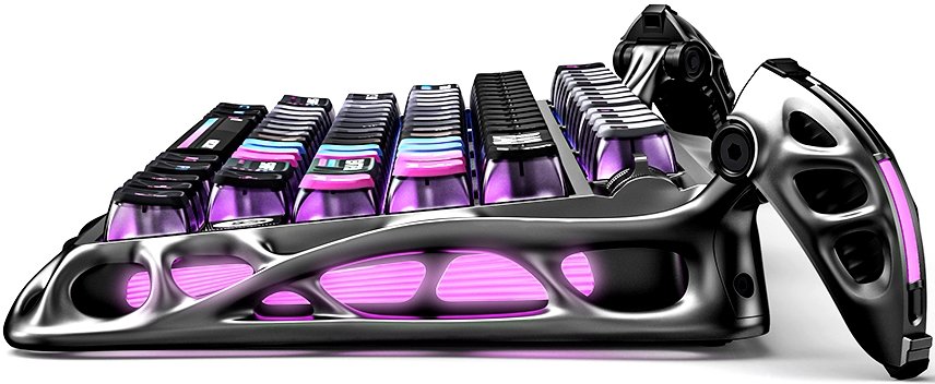 Клавиатура GravaStar Mercury K1 Pro Kailh Speedy Mint BT/WL/USB
