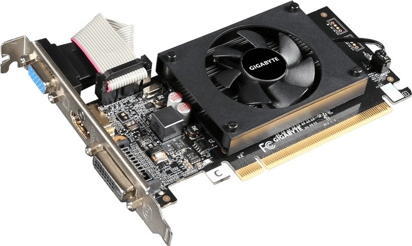 Видеокарта GigaByte PCI-E GeForce GT710 2GB DDR3 (GV-N710D3-2GL ...