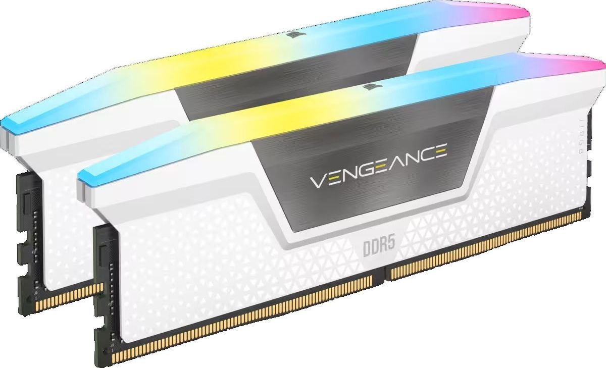 Модуль памяти Corsair DDR5 32GB 2x16GB 6000MHz Vengeance RGB White