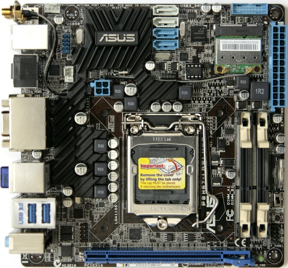 Материнская плата Asus P8H67-I Deluxe s-1155 H67 купить | Elmir - цена ...
