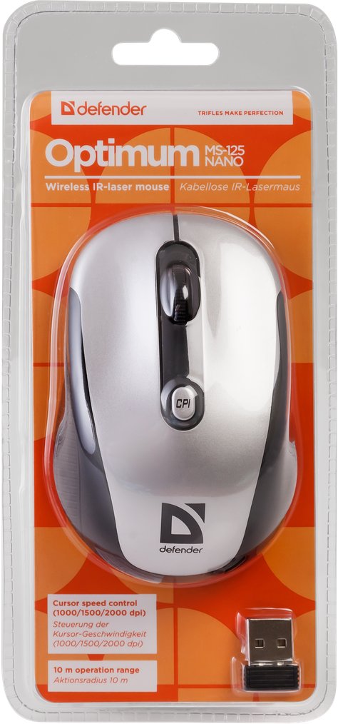 Мышь Defender Optimum MS-125 Nano Gray (52125) купить | ELMIR - цена ...