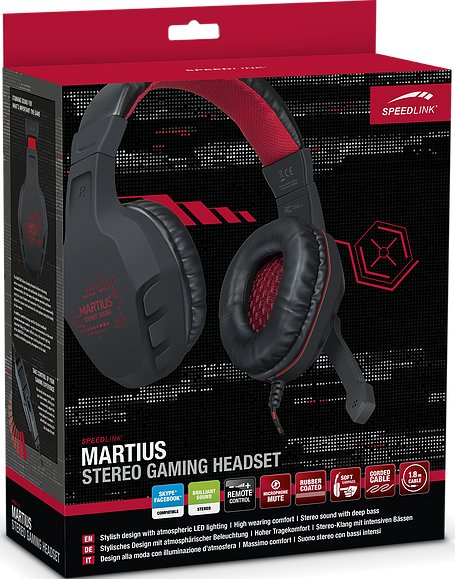 Наушники Speedlink Martius Stereo Gaming Headset Black (SL-860001-BK ...