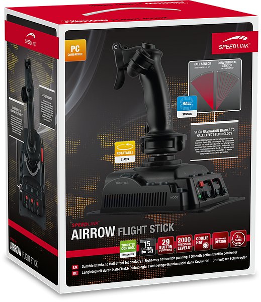 Джойстик Speedlink Airrow Flightstick Black (SL-650200-BK) купить ...