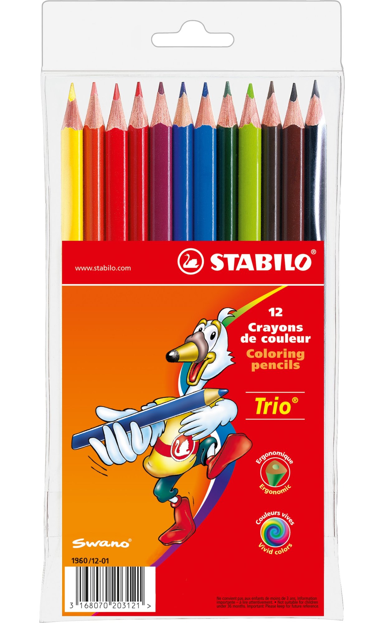 Карандаши цветные Stabilo 12 цветов Trio (290217) купить | ELMIR - цена ...