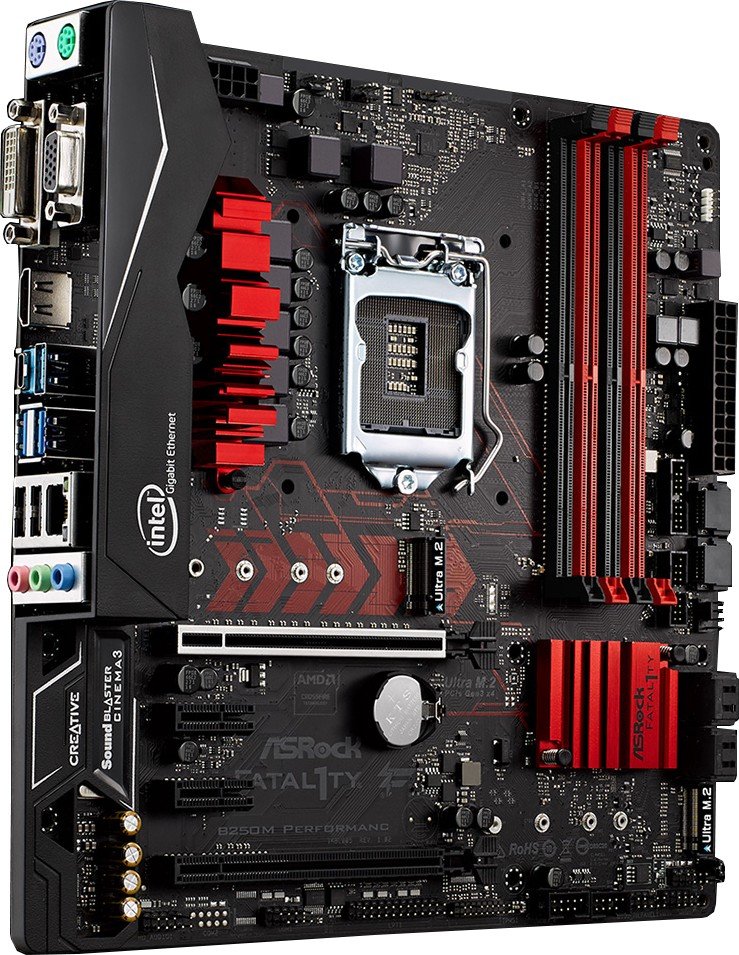 Материнская плата ASRock Fatal1ty B250M Performance s-1151 B250 купить ...