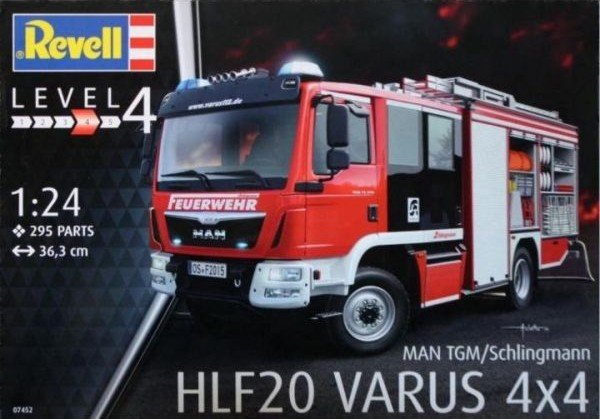 Фото - Збірна модель Revell Модель  Пожежний автомобіль Schlingmann HLF 20 Varus 4x4 1:24  07452 (07452)