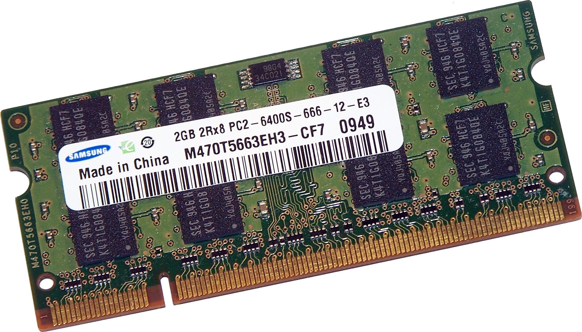Модуль памяти SO-DIMM Samsung DDR2 2GB 800MHz (M470T5663EH3-CF7) купить ...
