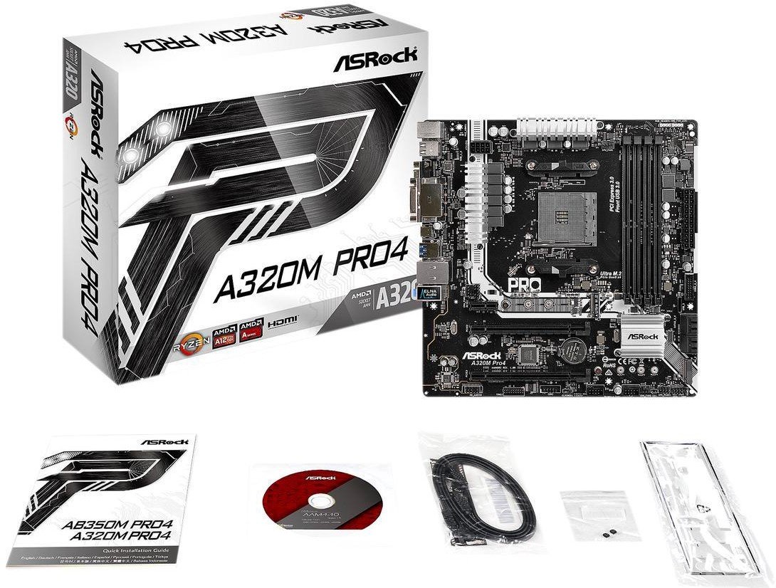 Материнская плата ASRock A320M Pro4 s-AM4 A320 купить | Elmir - цена ...