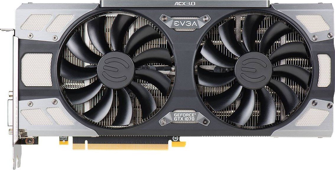 Видеокарта EVGA PCI-E GeForce GTX1070 8GB DDR5 FTW Gaming (08G-P4